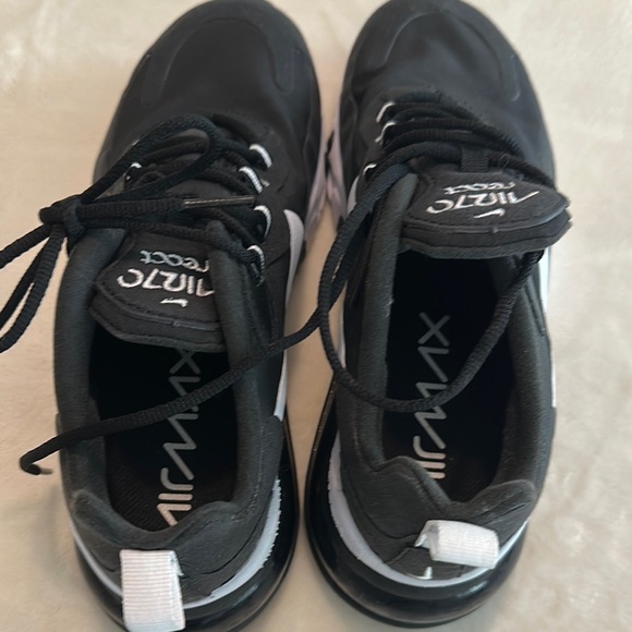 Nike Air Max 270 React Black and White Sneakers - Picture 5 of 7
